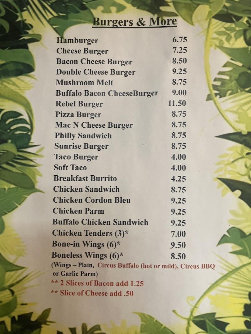 Jungle Lanes & Lounge Menu